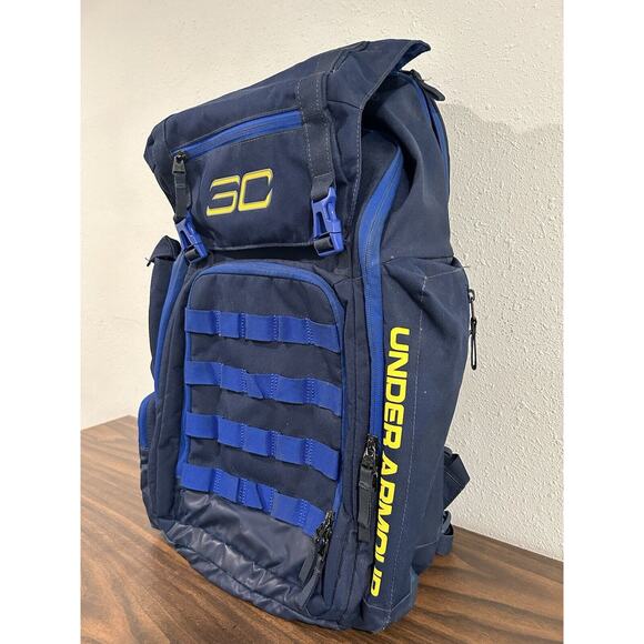 Under Armour UA Steph Curry Storm SC30 Backpack Undeniable Blue Large NBA Bag - Picture 2 of 15